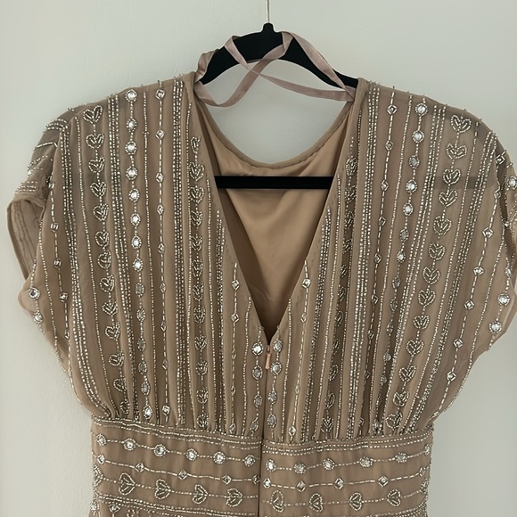 Mac Duggal Beaded Cap Sleeve Column Dress - Picture 6 of 10